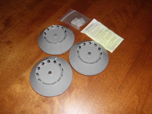 Lot of 3 plastic microcentrifuge rotors