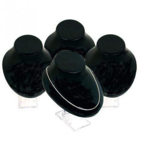 4 adjustable black plastic necklace bust displays for sale