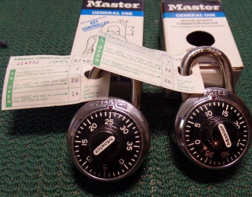 2 LOT NEW MASTER KEY CONTROL COMBINATION #1525 LOCKS ORIGINAL BOXES V677