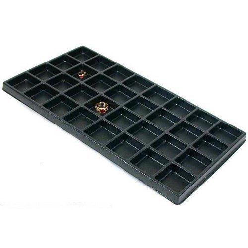 Black 32 Slot Travel Jewelry Charm Earring Display Tray Insert