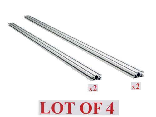 Lot 4 80/20 inc 1&#034; x 2&#034;  t-slot aluminum extrusion (2x) 72&#034; (2x) 68&#034; stock bar for sale