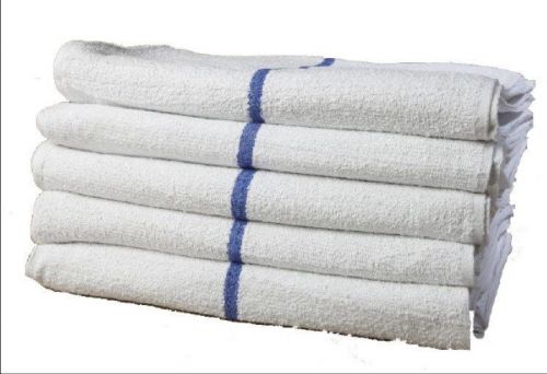 25 DOZEN BLUE STRIPE PREMIUM GRADE BAR MOP MOPS RESTAURANT CLEANING TOWEL 32oz