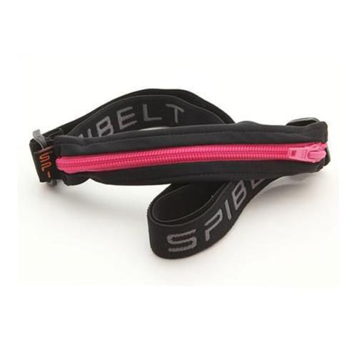 SPIbelt Original Small Personal Item Belt, Black Fabric/Hot Pink Zipper