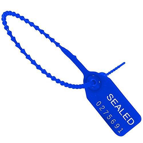 Aviditi SE1010 &#034;Tug Tight&#034; Pull-Tight Seals, 15&#034;, Blue (Pack of 100)