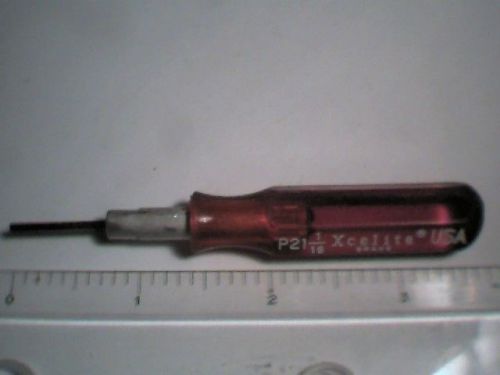 Xcelite P21   1/16&#034; x 3 1/2&#034; Compact Hex Socket Screwdriver, xcellite