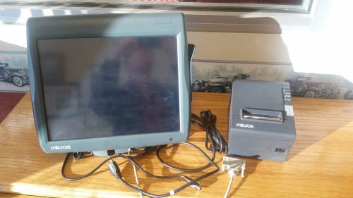 Micros workstation 5 w/ base stand &amp; thermal printer for sale
