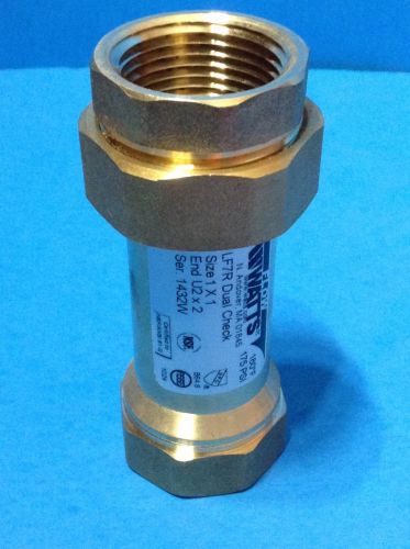 Watts 3/4&#034; Inch Dual Check Valve LF7R U2 2 Sprinkler Lead Free 0960067 Brass