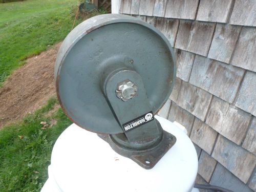 one large hamilton cast wheel caster 10&#034; x 3&#034;