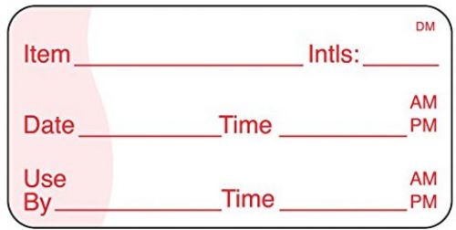 DayMark IT110105 DissolveMark Shelf Life/Use By Dissolvable Label, 1 X 2 (Roll