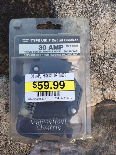 NEW Connecticut 30 amp thick series double pole type ubif-230N CIRCUIT breaker