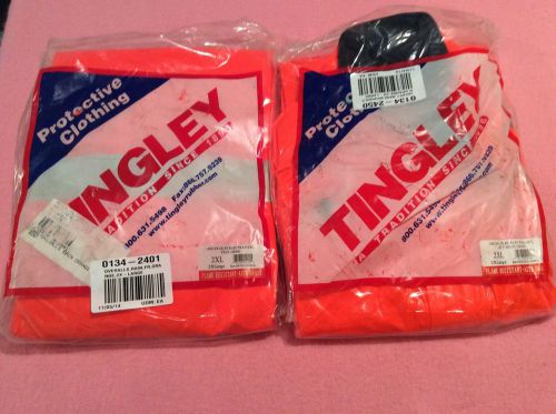 tingley FR rain suit 2xl jacket &amp; 2xl overall hi vis new