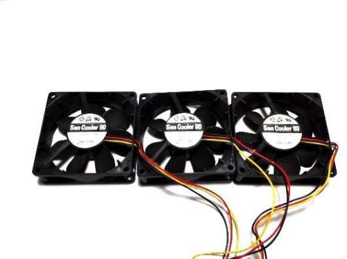 SANYO DENKI 9A0812G401 - SAN COOLER 80  80mmX25mm FAN DC12V 0.38A  - KIT OF 3