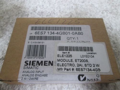 SIEMENS 6ES7 134-4GB01-0AB0 MODULE 2AI 2 WIRE *NEW IN A BOX*