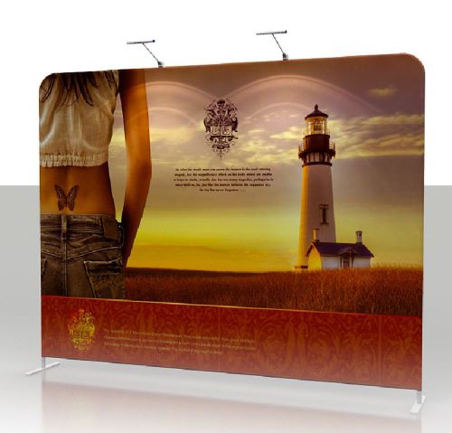 Trade show backdrop, Tension fabric display, 10ft straight