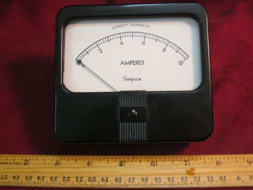 Vintage Simpson    DC AMP meter 0-10 AMP  4 3/4&#034; x 4 1/4&#034; x 2 1/2&#034;