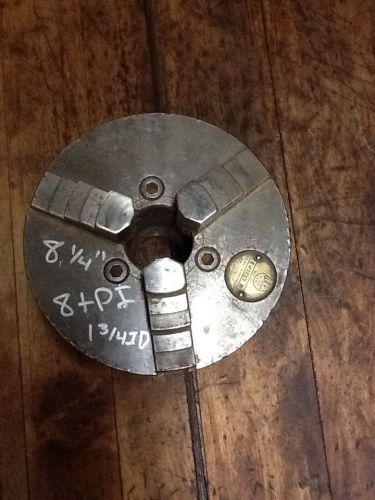 8 1/4&#034; 3 JAW  LATHE CHUCK  Wilton 1 3/4&#034; ID 8 TPI