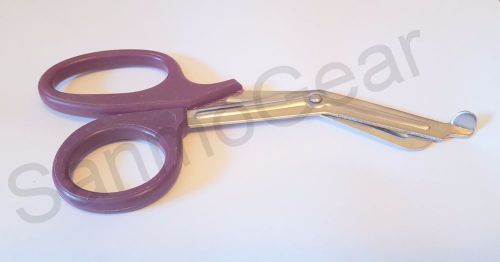 EMT Utility Scissors 7.5&#034; Burgundy EMT Medical Paramedic Nurse Scissors