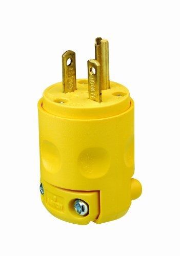 Leviton 620pv 20 amp, 250 volt, plug, grounding, yellow for sale