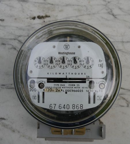 Westinghouse D45 Watt-hour meter 120v 2w in Base