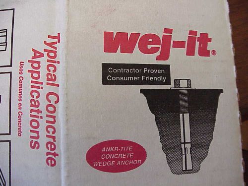 Wej-it zat1242  wedge anchor, zinc, 1/2x4 1/2 l, pk10 for sale