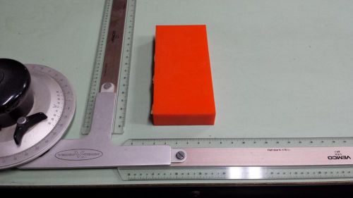 1&#034; x 2-3/4&#034; x 6&#034;  urethane / polyurethane 80 a orange sheet p/n 11344 for sale