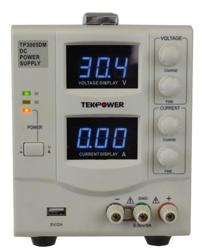 Tekpower tp3005dm linear adjustable digital dc power supply 30v 5a with a 5v/... for sale