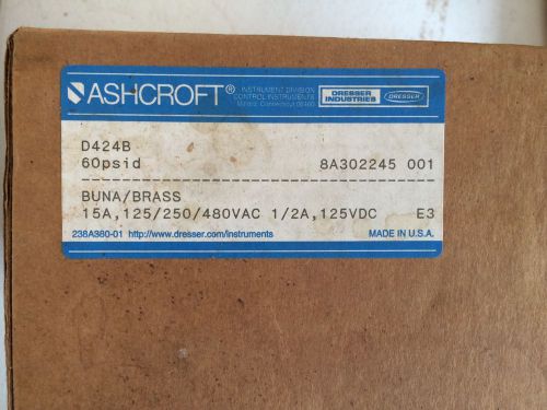 NEW ASHCROFT D424B  PRESSURE SWITCH 30PSI