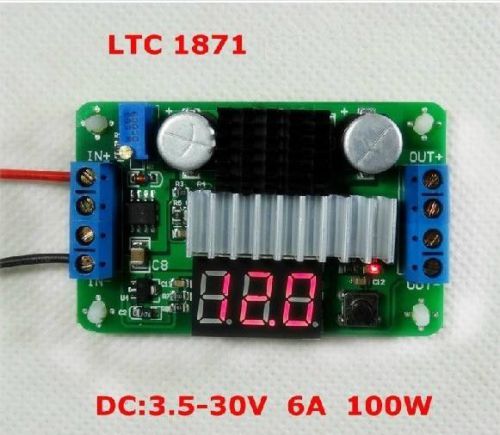 Ltc1871 dc-dc step up boost module power supply 3.5v to 30v 100w led voltmeter for sale