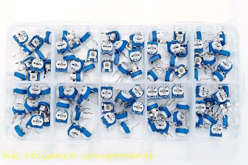 100 - 10M OHM 10 Values Kit Single-turn Trimmer Potentiometer, 100 pcs D