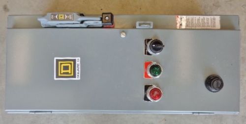 Square D Schneider Electric Combination Starter Size 0 non-fused disconnect HOA