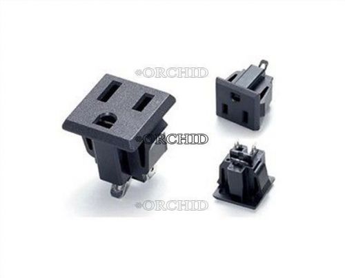 5pcs ss-6b 15a/125v 3pin american ac power socket /outlet /jack #4981525