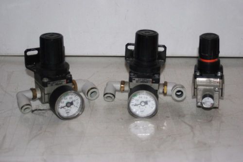 (3 Lot) Pneumatic Regulator  1/4&#034; NPT  SMC