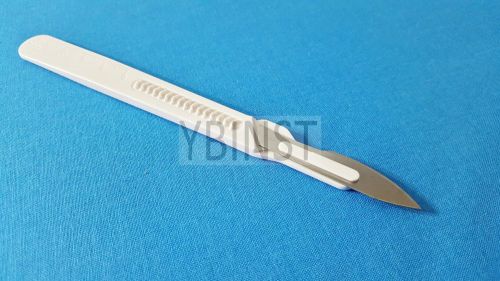 10 pcs DISPOSABLE STERILE SURGICAL SCALPELS #23 WITH GRADUATED PLASTIC HANDLE