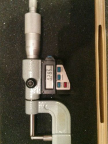 Mitutoyo 0-1&#034; Digital Spherical Anvil Tube Micrometer