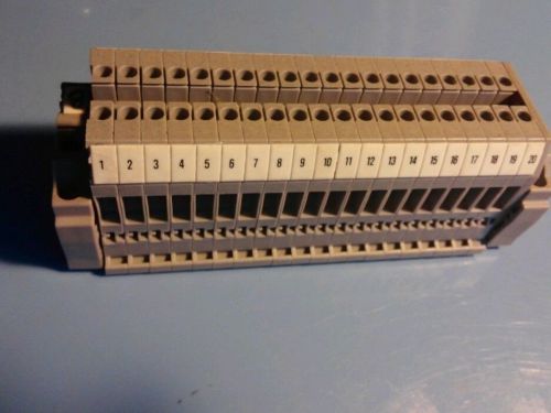 ENTRELEC/KEMA KEUR TERMINAL BLOCKS LOT/20 M4/6 5116  W/ 2 END BARRIERS(B4)