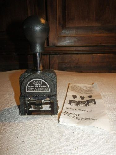 Bates Royall Model No. RNM6-7 Numbering Machine