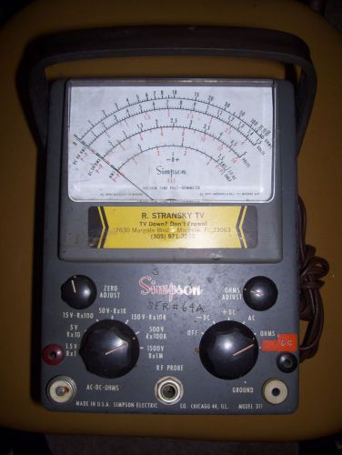 Vintage Simpson 311 Vacuum Tube Volt-Ohmmeter