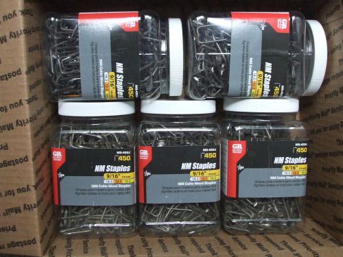 2250 gb gardner bender 9/16&#034; nm cable wood staples 5 x 450 ms-450j for sale