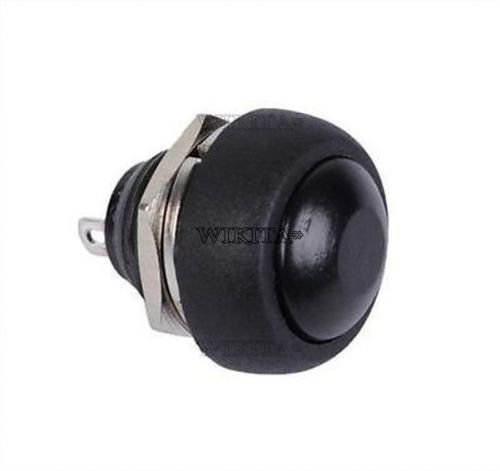 2pcs black mini switch 12mm waterproof momentary push button switch 250v 10a