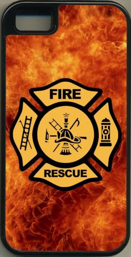 Fireman firefighter fire &amp; rescue flames iphone 5 double layer cover cool new for sale