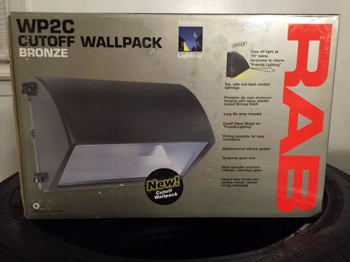 RAB Cutoff Wallpack Lighting Fixture WP2C Bronze 150 Watt NEW in Box Free Ship!