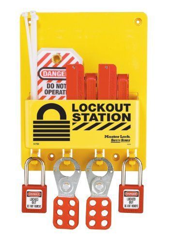 Master Lock S1720E410 Circuit Breaker Lockout Center With 410RED Zenex Padlock