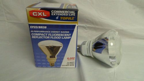 Commercial reflector flood lamp cxl topaz cf23 br38 bulb 120v 23w - e26 for sale