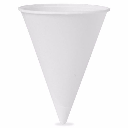 Solo cup company cone water cups, four ounces, white, 2000 per pack (slo42r) for sale