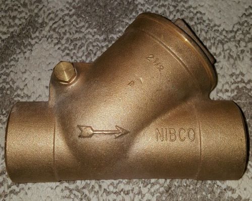 Nibco Swing Check Valve, 2 1/2&#034; 150 SWP 300 CWP Brass Sweat Solder #NL7K00E New!