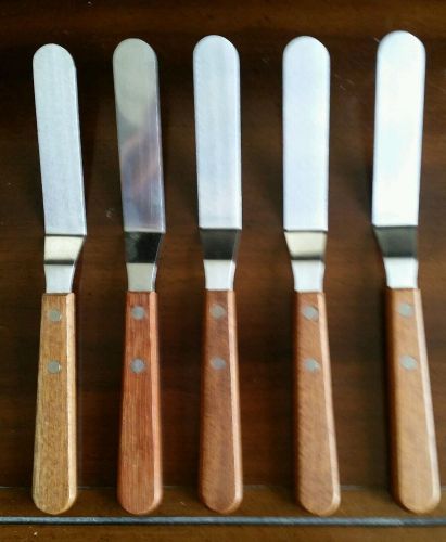 5) Winco TOS-4 Offset Spatulas, 3.5&#034; x .75&#034; O.A. 8.25&#034;