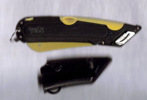Easy cut 2000 safety box cutter knife w/ holster easycut yellow #2 for sale