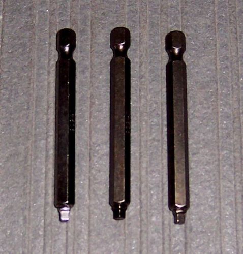 3 ea. Irwin 93247 #2 2-3/4&#034;  Square Recess Power Bits