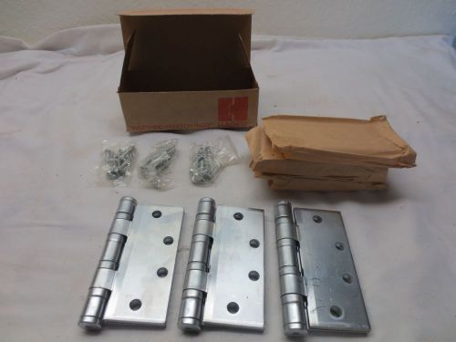 NEW (3) Hager Heavy Duty Bearing Hinges BB1168 004616 US26D 4-1/2x4-1/2&#034;