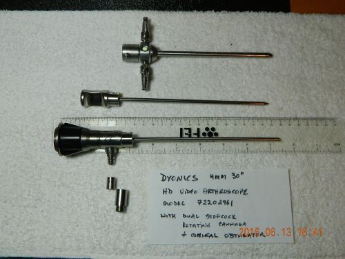 Smith &amp; Nephew, Dyonics 72202961 HD Video arthroscope, 4mm 30 deg + cannula set